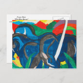 Franz Marc - Das blaue Pferd Postkarte (Vorne/Hinten)