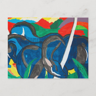 Franz Marc - Das blaue Pferd Postkarte