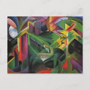 Franz Marc- Deer in einem Klostergarten Postkarte