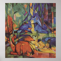 Franz Marc - Deer in Woods II 1913-14 Moon Fawn