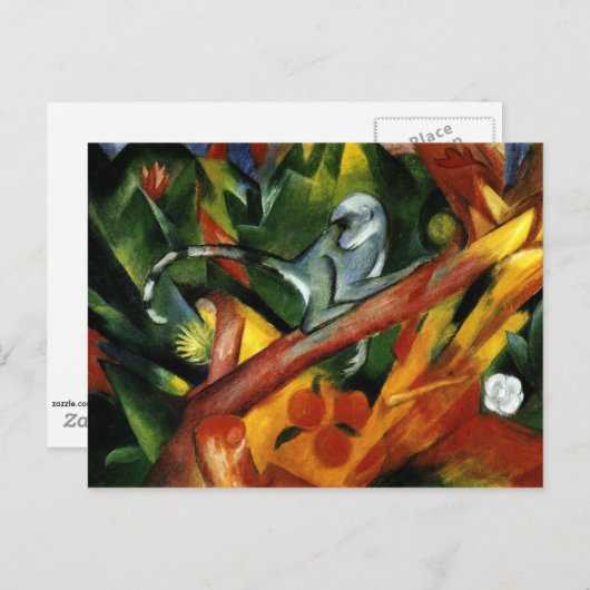 Franz Marc - Der Affe Postkarte (Vorne/Hinten)