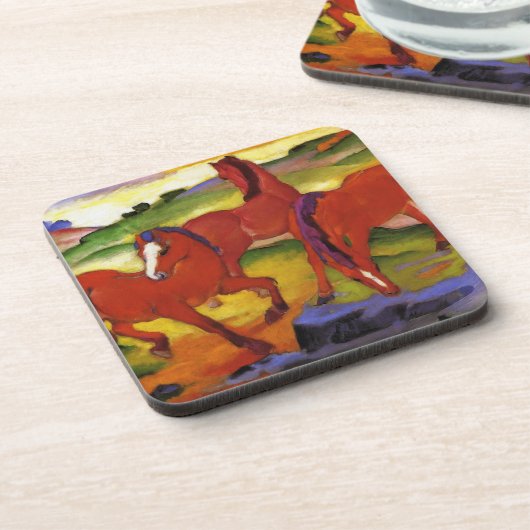 Franz Marc, der PferdeUntersetzer weiden lässt Untersetzer (Linke Seite)