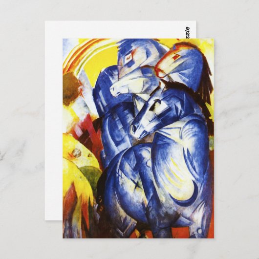 Franz Marc Der Turm der Blauen Pferde Postkarte (Vorne/Hinten)