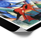 Franz Marc, die ersten Tiere Poster (Ecke)
