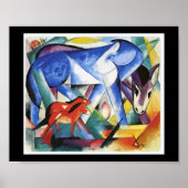 Franz Marc, die ersten Tiere Poster (Vorne)
