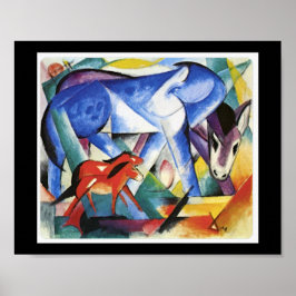Franz Marc, die ersten Tiere Poster