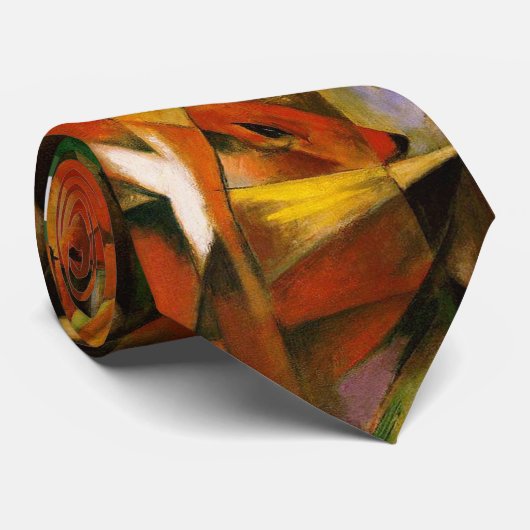 Franz Marc - die Fuchs-Expressionist-Kunst Krawatte (Gerollt)