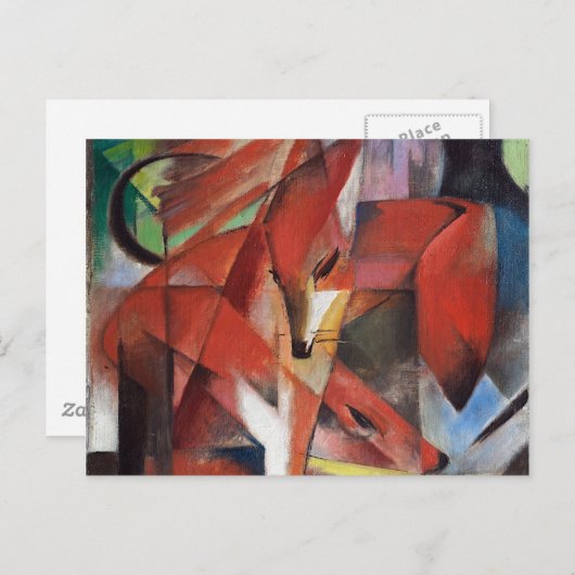 Franz Marc - Die Füchse, 1913 Postkarte (Vorne/Hinten)