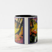 Franz Marc - die gelbe Kuh - Expressionist-Kunst Zweifarbige Tasse (Mittel)