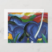 Franz Marc - Die großen blauen Pferde Postkarte (Vorne/Hinten)