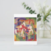 Franz Marc - Elefant Horse Cattle Winter 1913-14 Postkarte (Stehend Vorderseite)