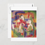 Franz Marc - Elefant Horse Cattle Winter 1913-14 Postkarte (Vorne/Hinten)