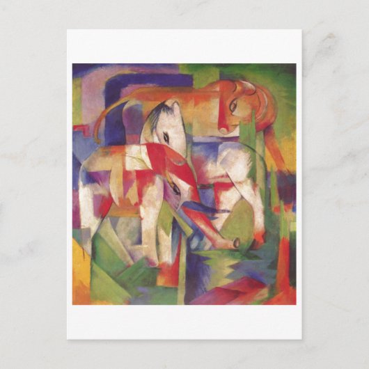 Franz Marc - Elefant Horse Cattle Winter 1913-14 Postkarte (Vorderseite)