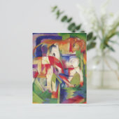Franz Marc - Elefant, Pferd, Rind, Winter Postkarte (Stehend Vorderseite)