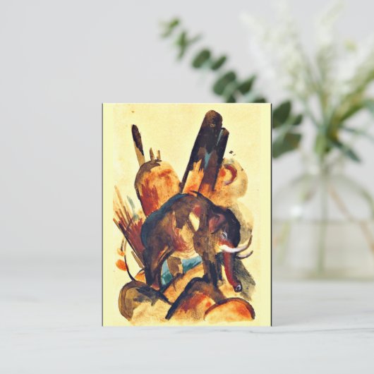 Franz Marc - Elefant Postkarte (Stehend Vorderseite)