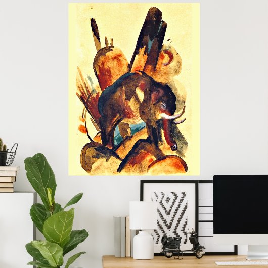 Franz Marc - Elephant Poster (Heimbüro)