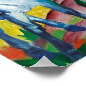 Franz Marc Famous Painting Blue Horse (1911) Poster (Ecke)