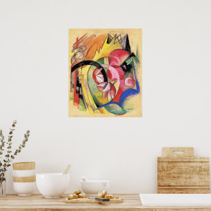 Franz Marc, Farbige Blumen, Poster