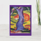 Franz Marc, Fine Art, Cat Hiding Behind a Tree, Karte (Vorderseite)