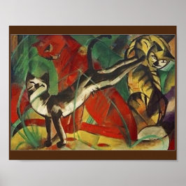 Franz Marc, Fine Art, Three Cats, Poster