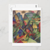 Franz Marc - Füchse 1913 Leinwand Red Fox Sly Postkarte (Vorne/Hinten)