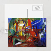 Franz Marc - Gazellen Postkarte (Vorne/Hinten)