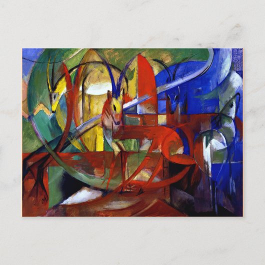 Franz Marc - Gazellen Postkarte (Vorderseite)