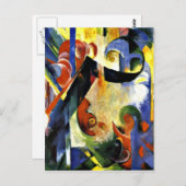 Franz Marc - gebrochene Formulare Postkarte (Vorne/Hinten)