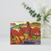 Franz Marc Grazing Horses Postcard Postkarte (Stehend Vorderseite)