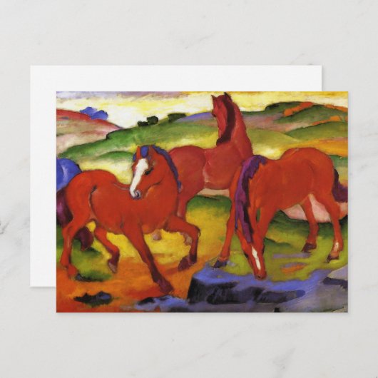Franz Marc Grazing Horses Postcard Postkarte (Vorne/Hinten)