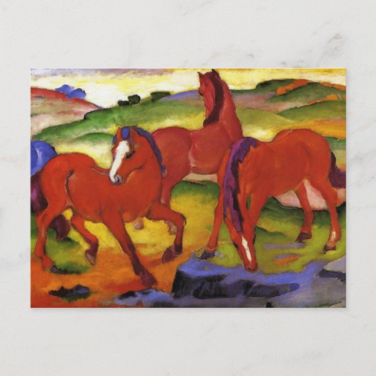 Franz Marc Grazing Horses Postcard Postkarte (Vorderseite)