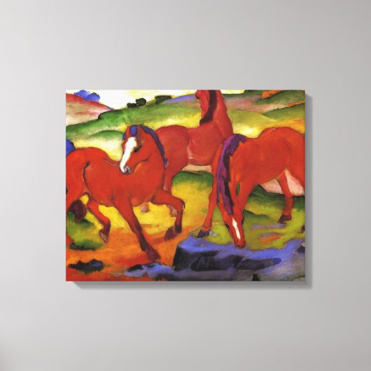 Franz Marc Grazing Pferde Leinwanddruck (Vorderseite)
