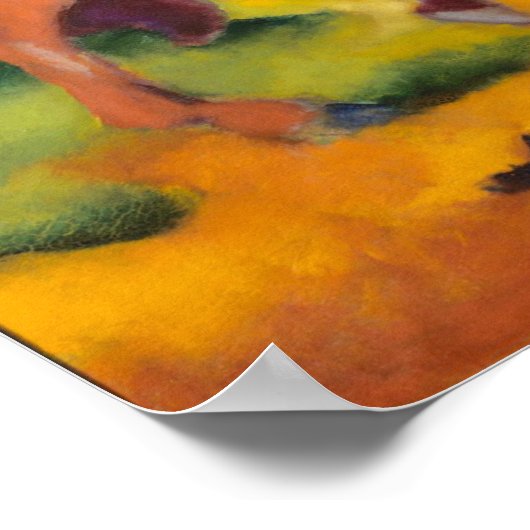 Franz Marc Grazing Pferde Poster (Ecke)