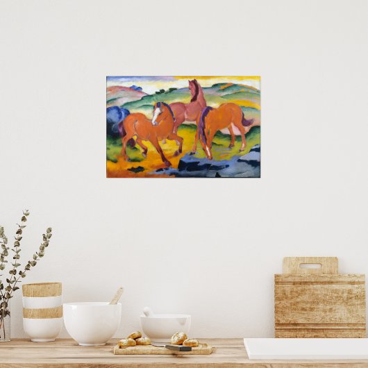 Franz Marc Grazing Pferde Poster (Küche)