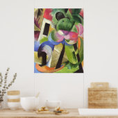 Franz Marc - Haus mit Baumbestand 1914 Poster (Küche)