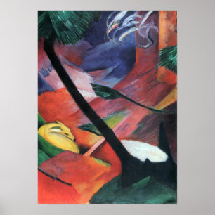 Franz Marc - Hirsch im Wald II Poster
