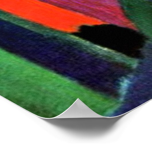 Franz Marc: Hirsche in einem Klostergarten Poster (Ecke)