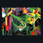 Franz Marc: Hirsche in einem Klostergarten Poster<br><div class="desc">Franz Marc Malerei: Hirsch in einem Klostergarten abstraktes Kunstposter.</div>