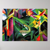 Franz Marc: Hirsche in einem Klostergarten Poster (Vorne)