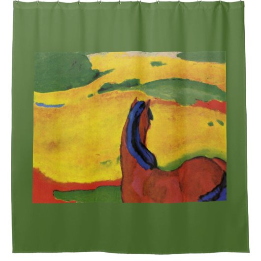 Franz Marc HORSE GREEN Duschvorhang (Vorderseite)