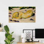 Franz Marc - Hunde im Schnee 1910-11 Welpe White Poster (Heimbüro)