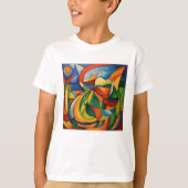 "Franz Marc Inspiriertes T-Shirt der Abstrakten Ku (Vorderseite)