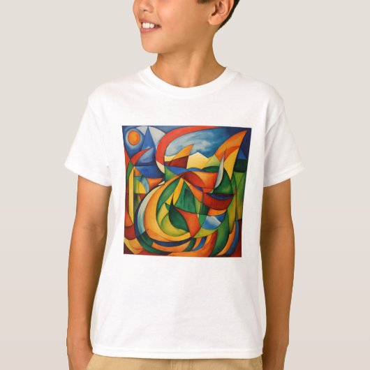 "Franz Marc Inspiriertes T-Shirt der Abstrakten Ku (Vorderseite)