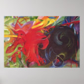 Franz Marc - Kampfformen 1914 Farbe Schwarz Poster (Vorne)