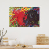 Franz Marc - Kampfformen 1914 Farbe Schwarz Poster (Küche)