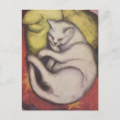 Franz Marc - Katze auf einem gelben Kissen Postkarte (Vorderseite)