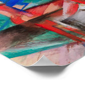 Franz Marc Landschaft mit Tieren Berühmte Malerei Poster (Ecke)