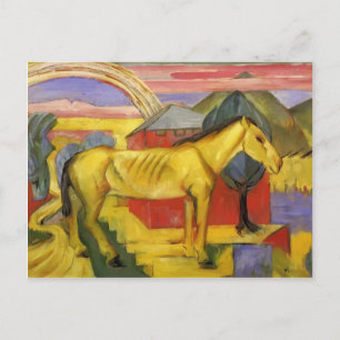 Franz Marc - Langes Gelbes Pferd Postkarte