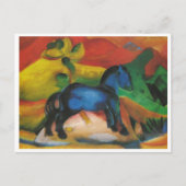 Franz Marc - Little Blue Horse 1912 Oil Leinwand Postkarte (Vorderseite)