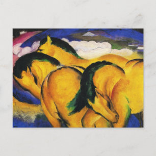 Franz Marc Little Yellow Horses Postcard Postkarte